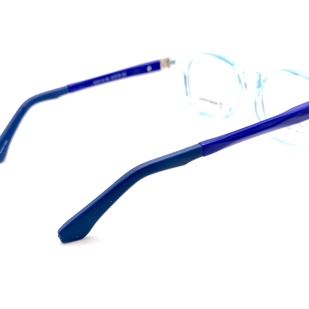 Childs Eyeglasses Eyecroxx ECL113 BL size 43-14-124 Blue Crystal Plastic - Picture 4 of 6